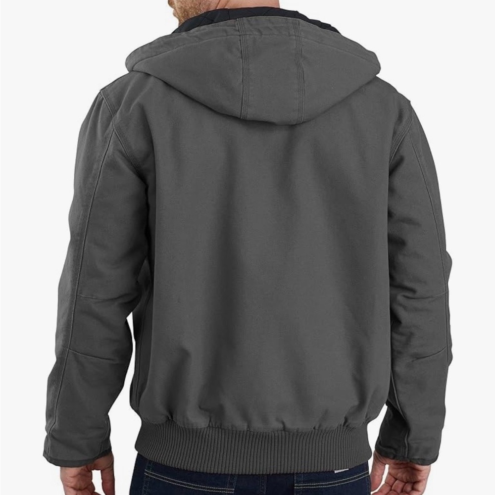 Carhartt Men's 3X Tall Gray Hooded Jacket nwt - Picture 2 of 8